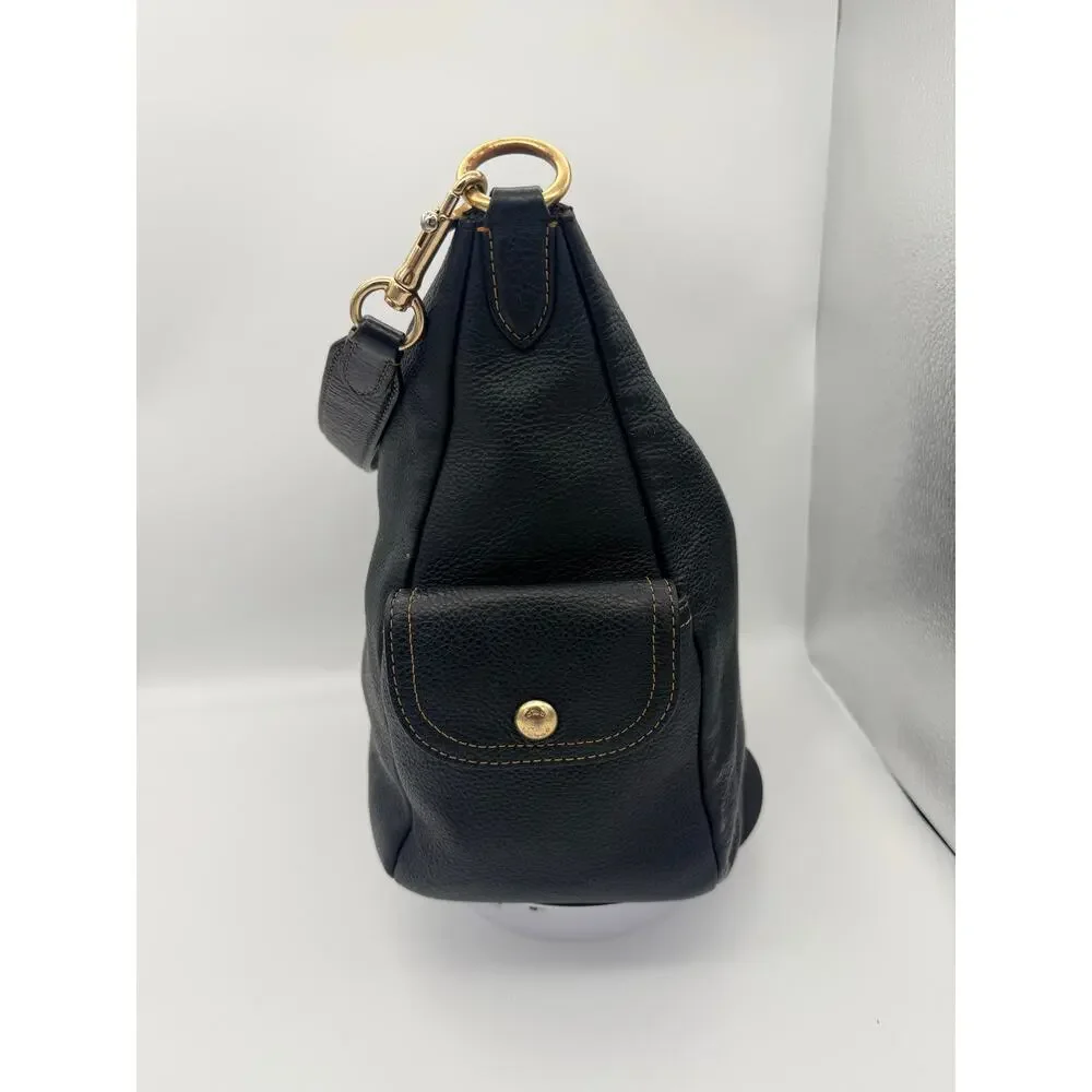 Coach Pennie Convertible Shoulder Bag in Black Refined Pebbled Leather - Picture 4 of 8